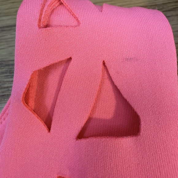 Lilly Pulitzer Mango Pink Sun Ray Daisy Laser Cut Scuba Ponte Shift Dress Small - Picture 13 of 16